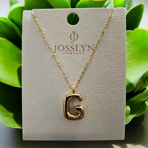 G - 18K STAINLESS STEEL TARNISH FREE INITIAL NECKLACE - Picture 1 of 2
